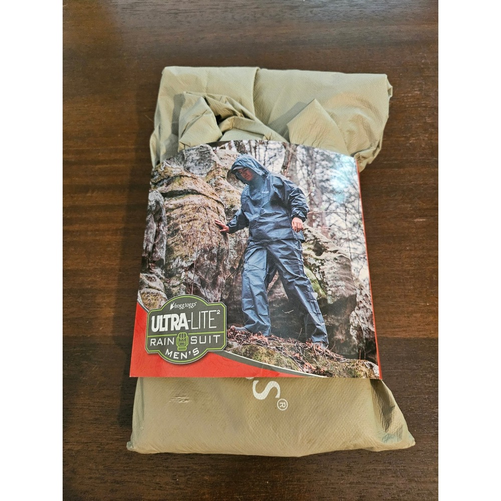 Frogg Toggs Ultra Lite 2 Rain Suit Mens M/L Khaki Waterproof Packable UL12124-04
